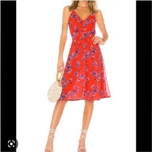 Revolve x House of Harlow Ines Dress Small Crimson Floral